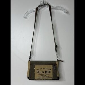 Sel de Mer Myra Bag BOHO Crossbody Canvas/Leather Bag Purse With Strap